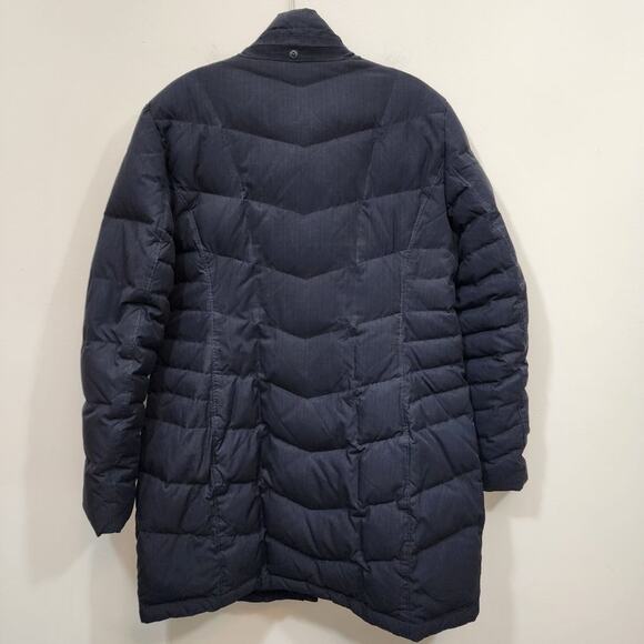 Lands' End black woman's down puffer winter coat mid thigh length size large - Picture 3 of 10